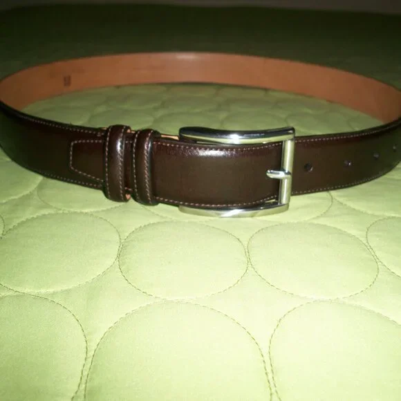 Trafalgar Cortina Brown Lorenzo Leather Belt